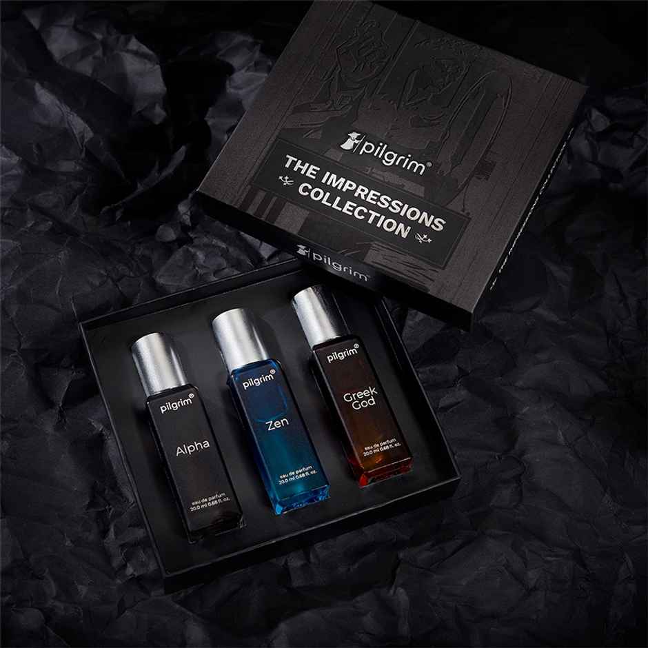 Pilgrim The Impressions Collection Perfume 3 in 1 Gift Box For Men,long lasting Fragrance Spray