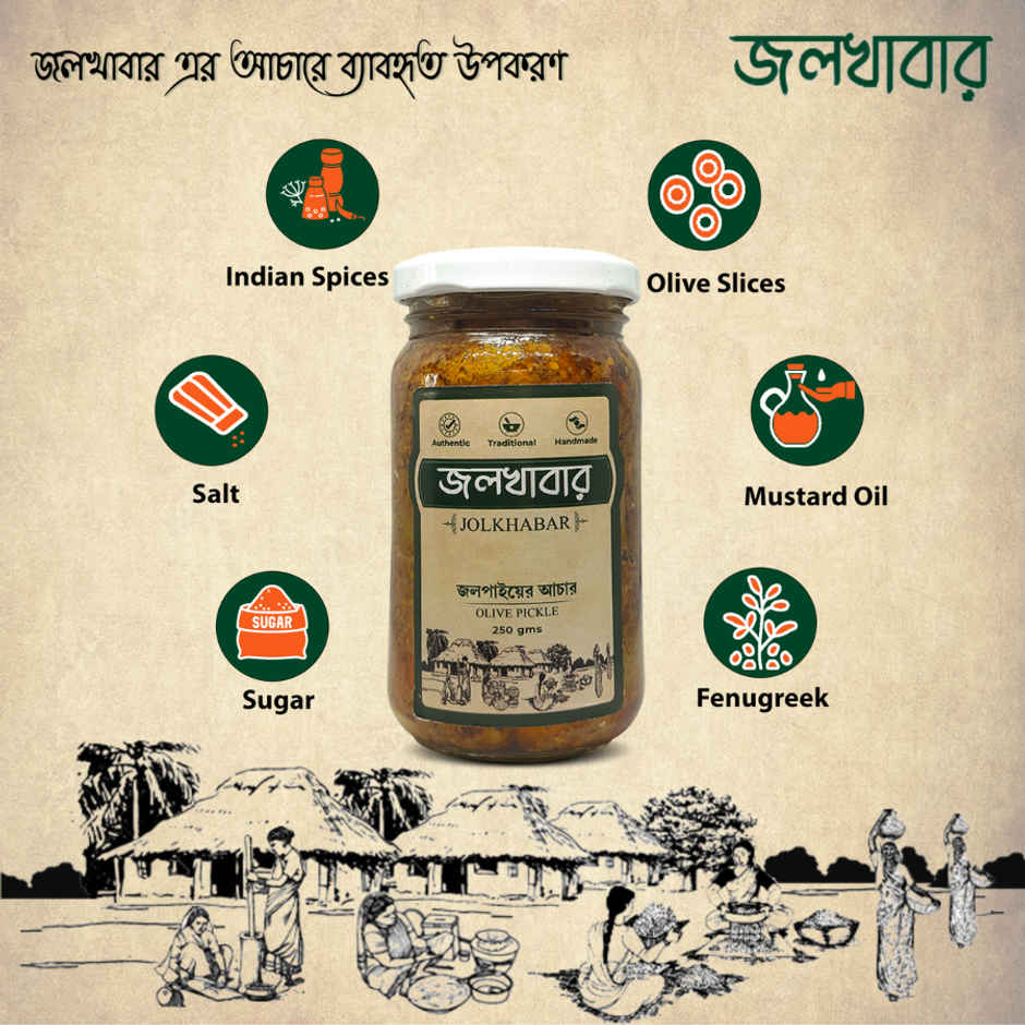 Jolkhabar Jalpai Er Achar Olive Pickle Jalpai Ka Achar