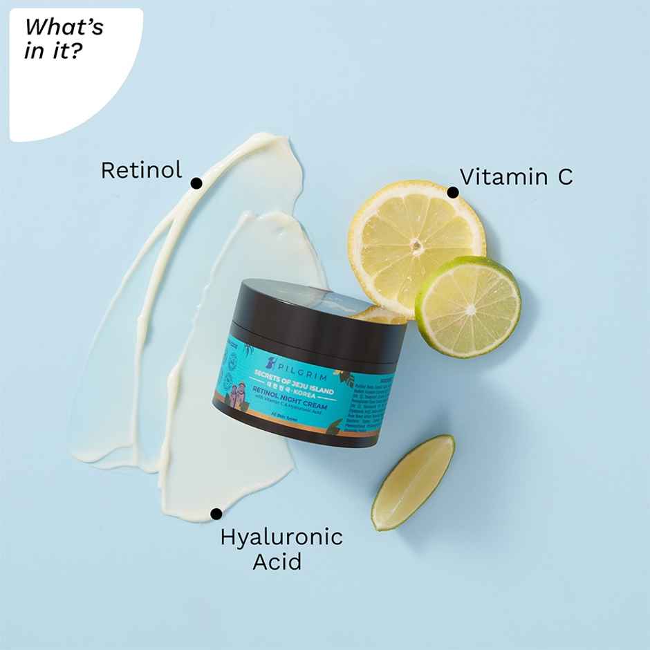 Pilgrim Retinol Anti Aging Night Cream With Hyaluronic Acid & Vitamin C For Radiant Skin