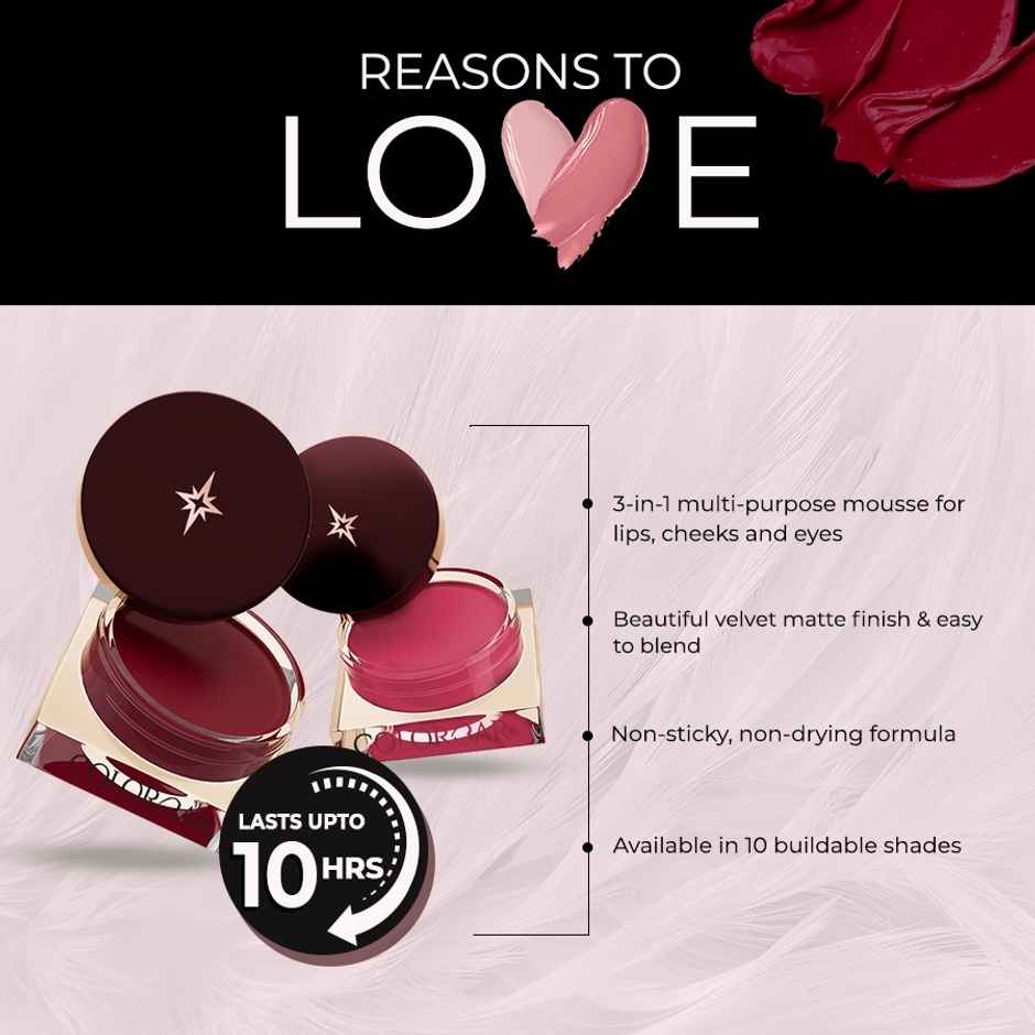 Colorbar Sinful Lip N Cheek Mousse Tint - Easy Talk-010