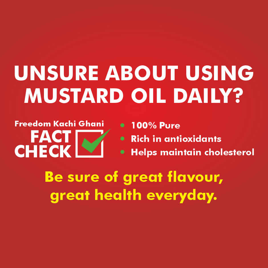 Freedom Kachi Ghani Mustard Oil Bottle