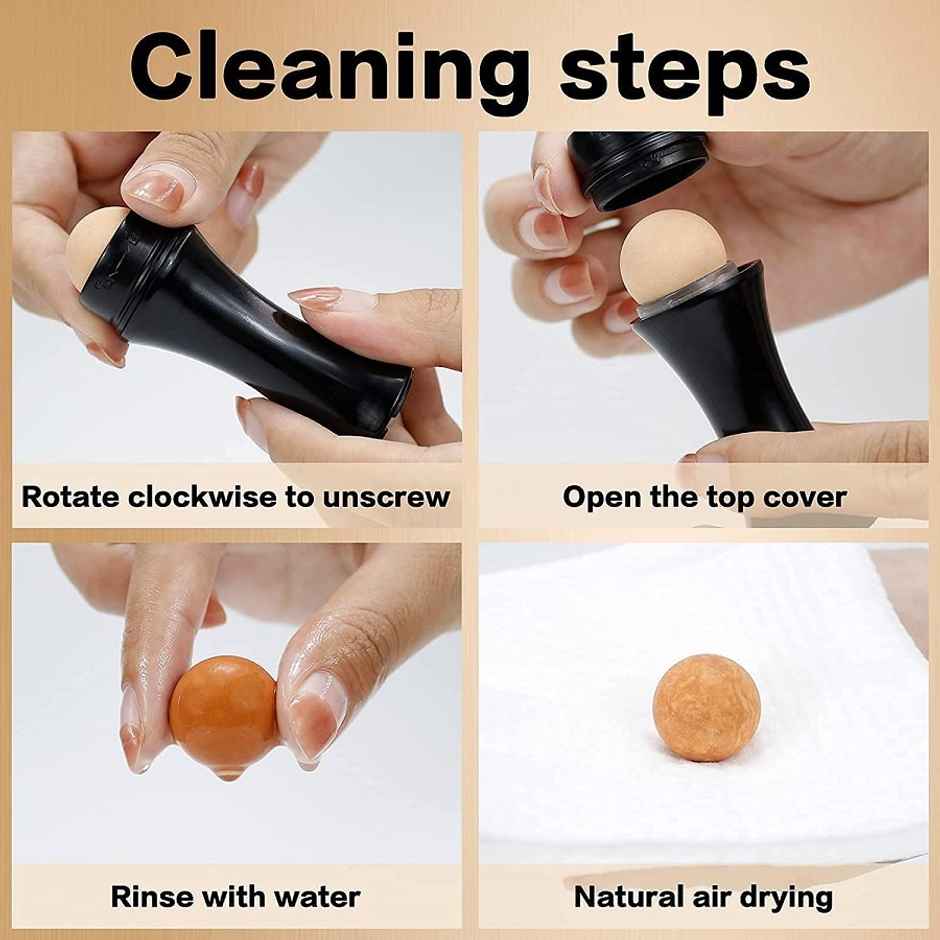 Bronson Professional Oil Absorbing Face Roller Volcanic Stone Reusable Oil Control for Oily Skin