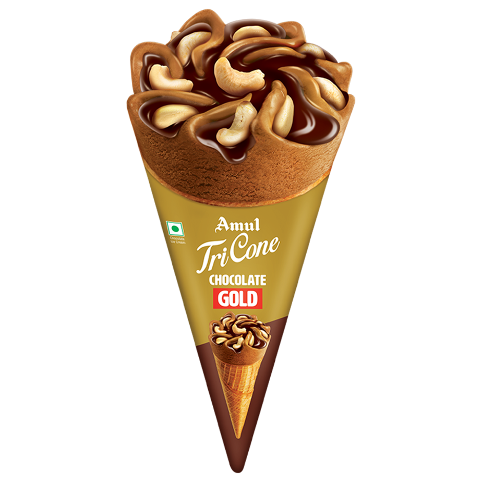 Amul Gold TriCone Chocolate Ice Cream Cone