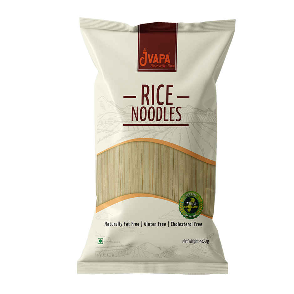 Jvapa Rice Noodles | Rice | Naturally Gluten-Free | Cholesterol Free | No Maida