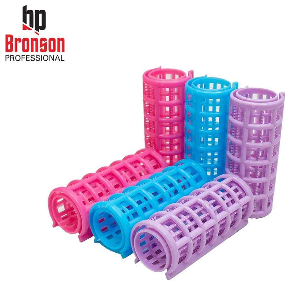 Bronson Professional Roller Curlers Clips For Women | 25mm | Multicolor
