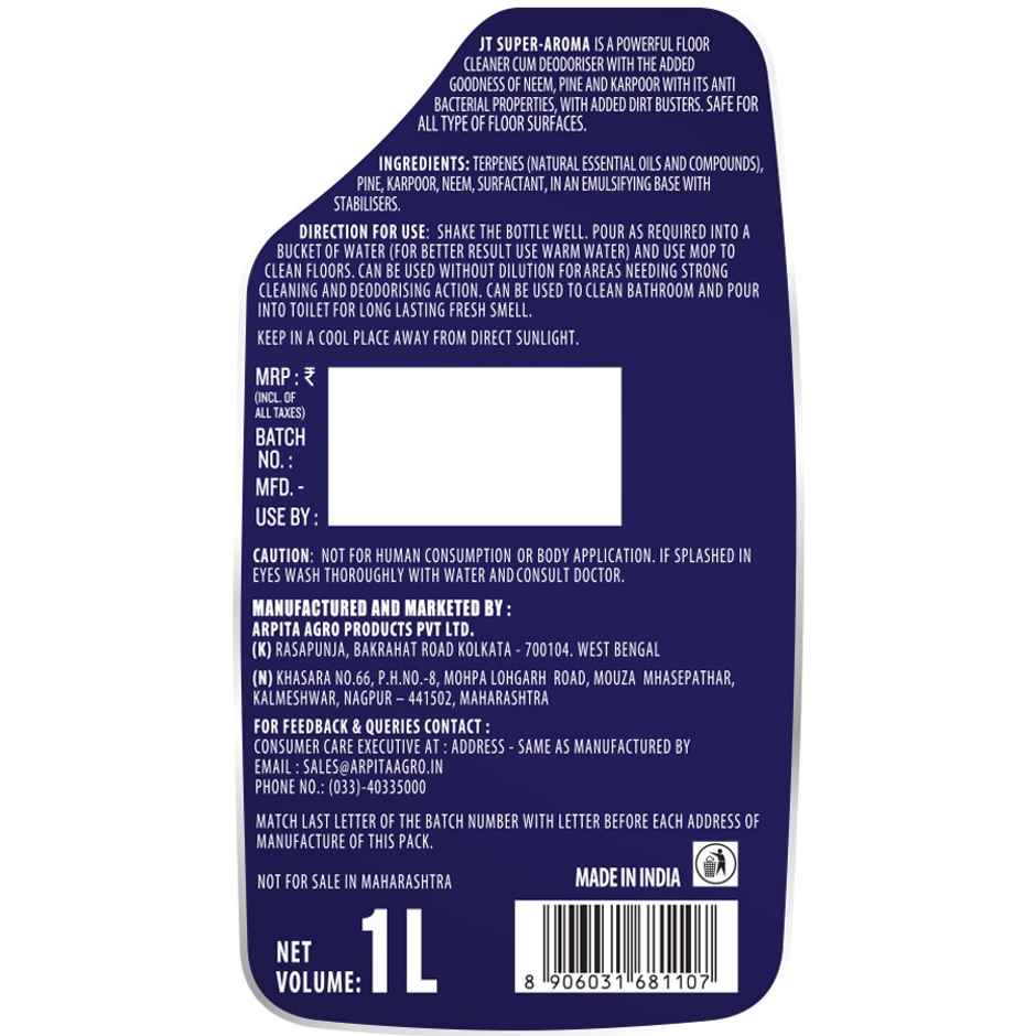 Jt Super Floor Floor Cleaner - Aroma