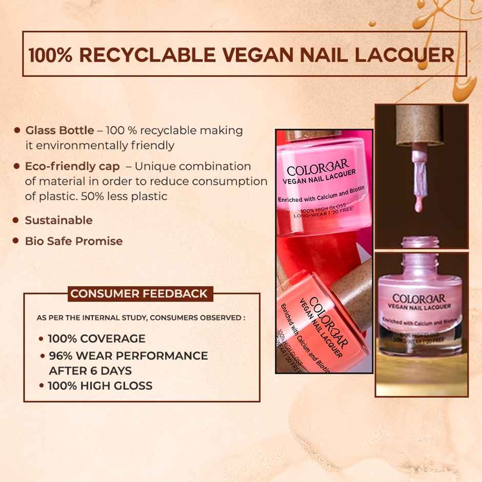 Colorbar Vegan Nail Lacquer- Sin | Long-Lasting Shine
