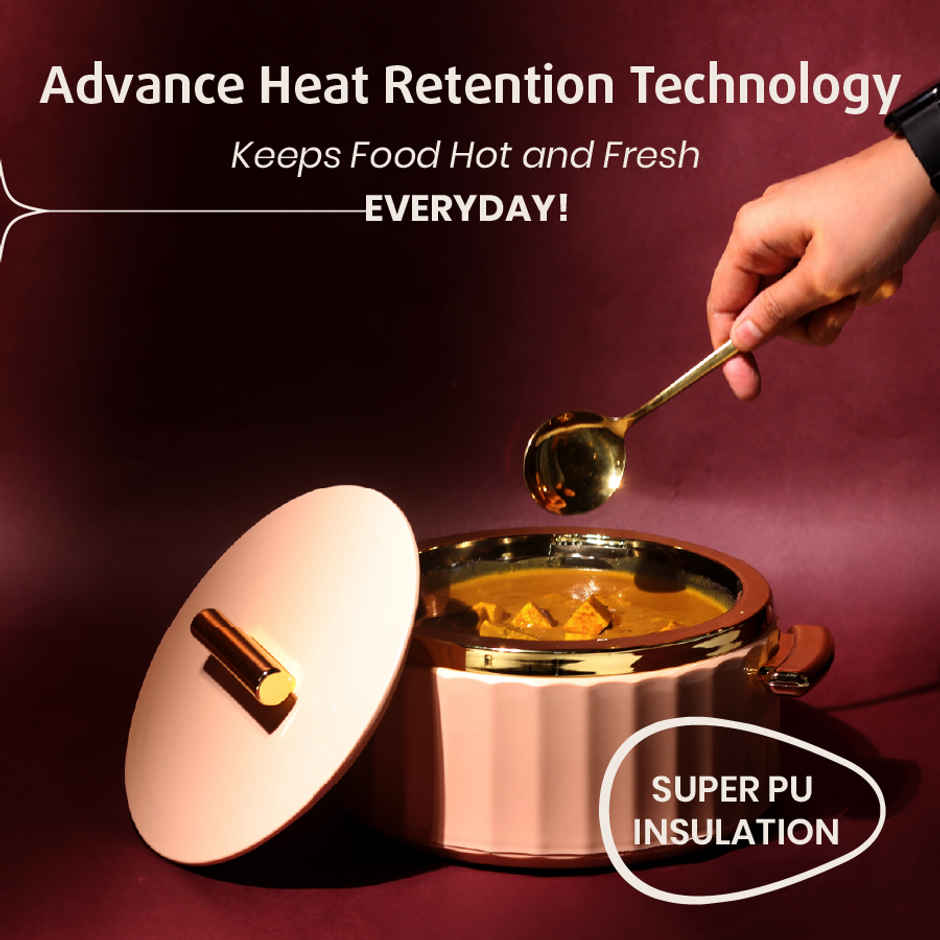 Selvel Camry Insulated Casserole | (1700ml, 1200ml, 600ml) | Keeps Food Hot |Peach