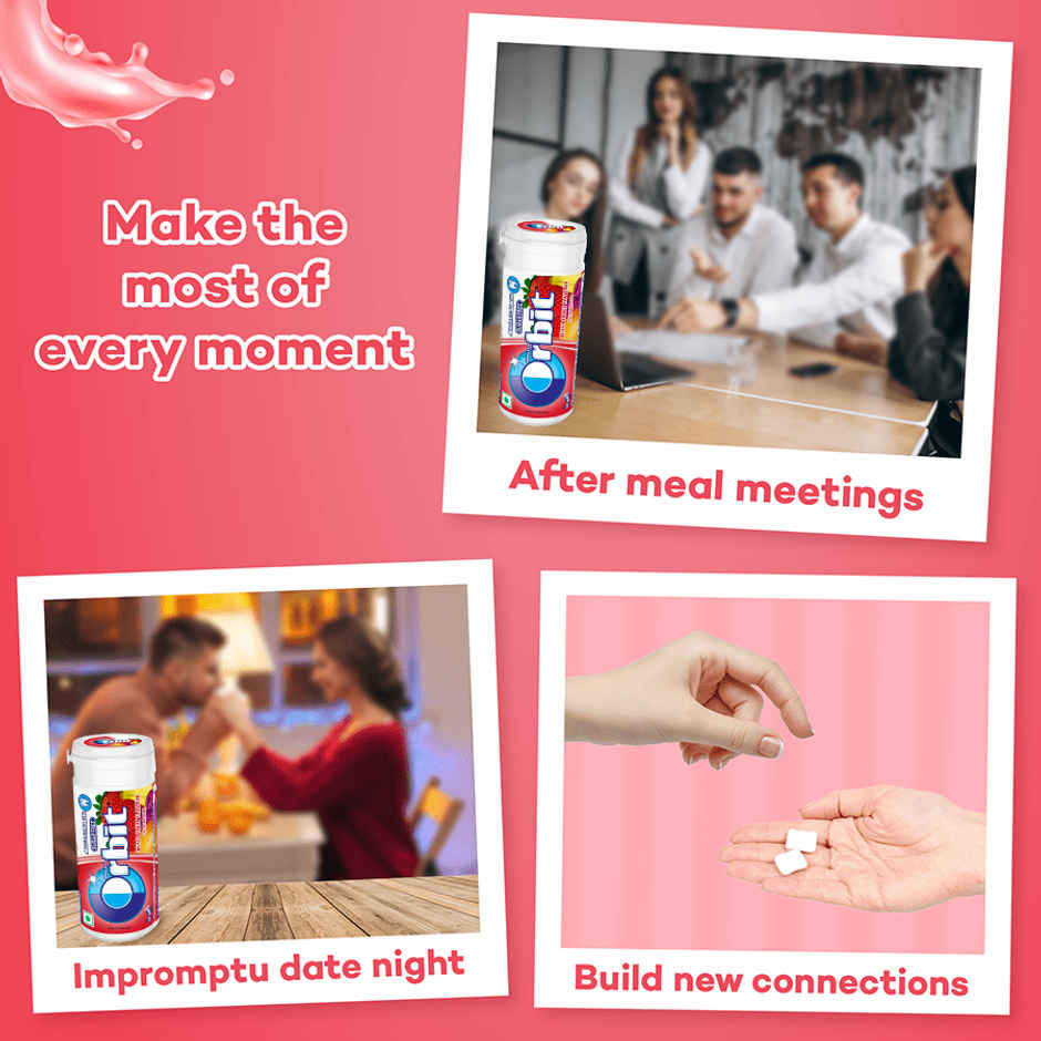 Orbit Mixed Fruit Sugar-free Chewing Gum Pot