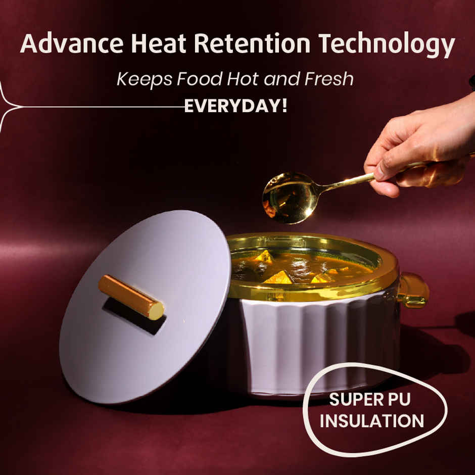 Selvel Camry Insulated Casserole | (1700ml, 1200ml, 600ml) | Keeps Food Hot |Lid Grey