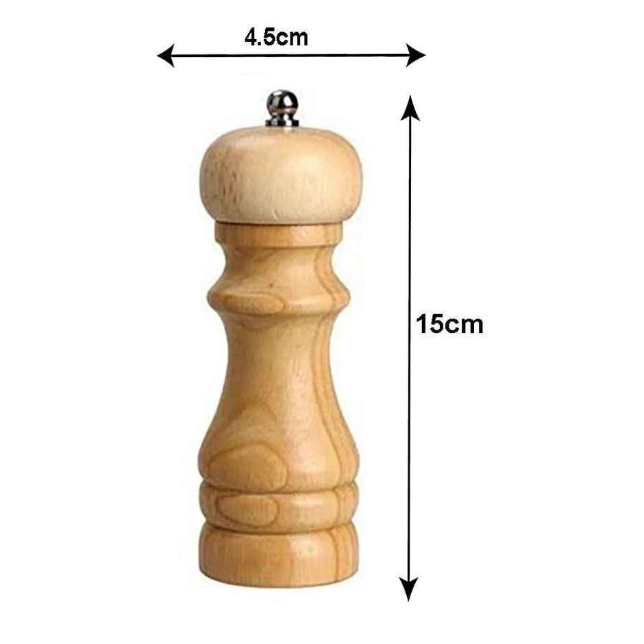 Petals Wooden Pepper Spice Miller Salt and Spice Grinder | 17 Cm/6.5 Inch