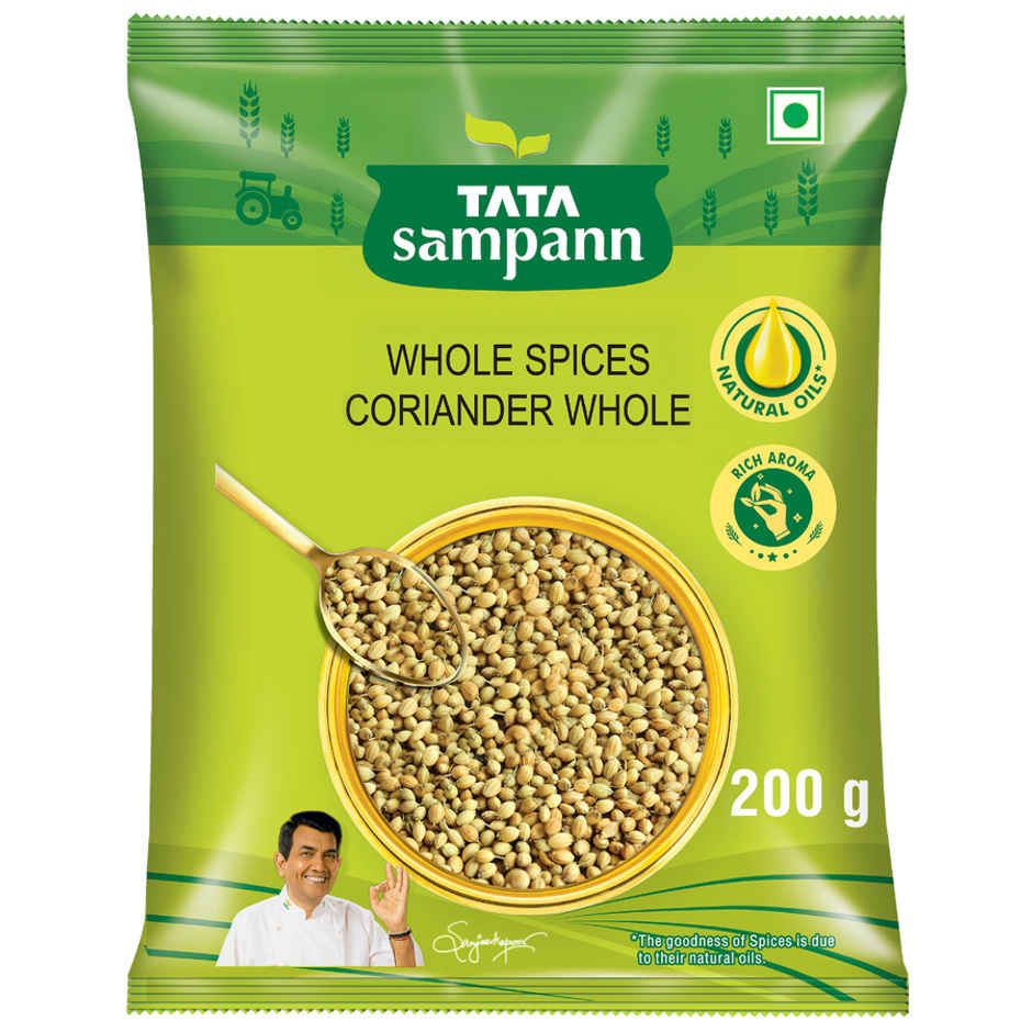 Tata Sampann Coriander Whole | Dhaniya | Whole Spices, Natural Oils with Rich Aroma