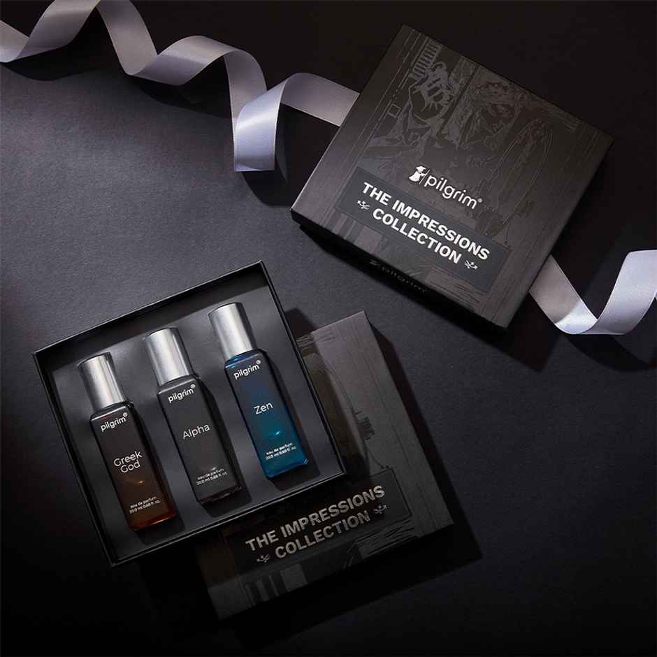 Pilgrim The Impressions Collection Perfume 3 in 1 Gift Box For Men,long lasting Fragrance Spray