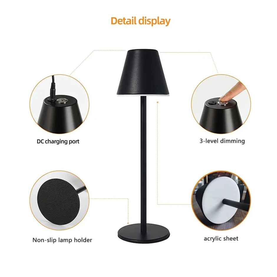 Rosha Splendore Table Lamp - Black