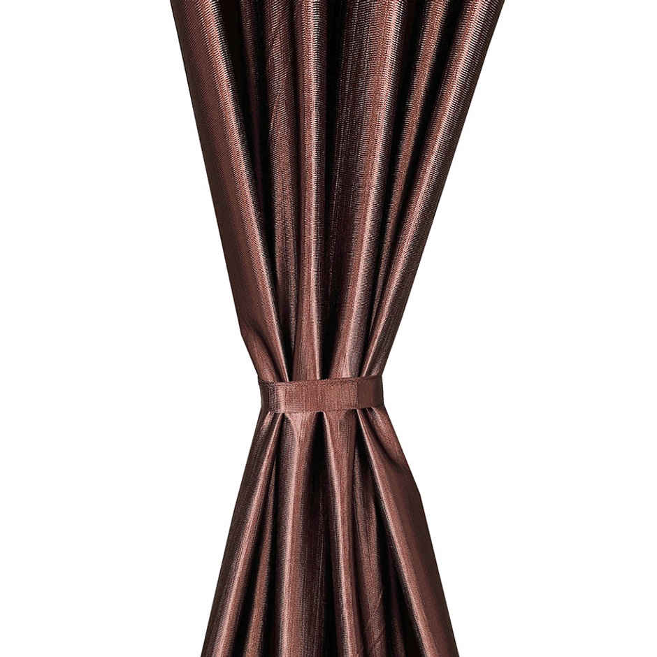 Antzco Plain Brown Window Curtain 5 ft x 4 ft | Pack of 2 | WC10