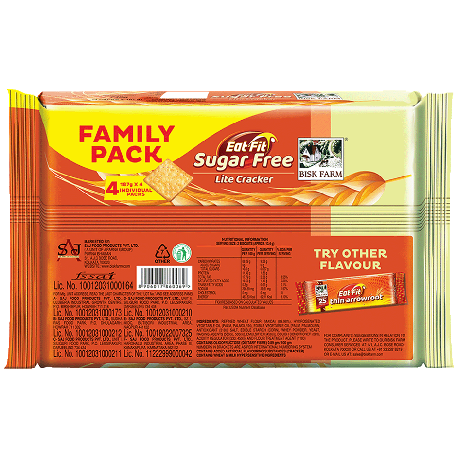 Biskfarm Eat-Fit Sugar Free Lite Cracker
