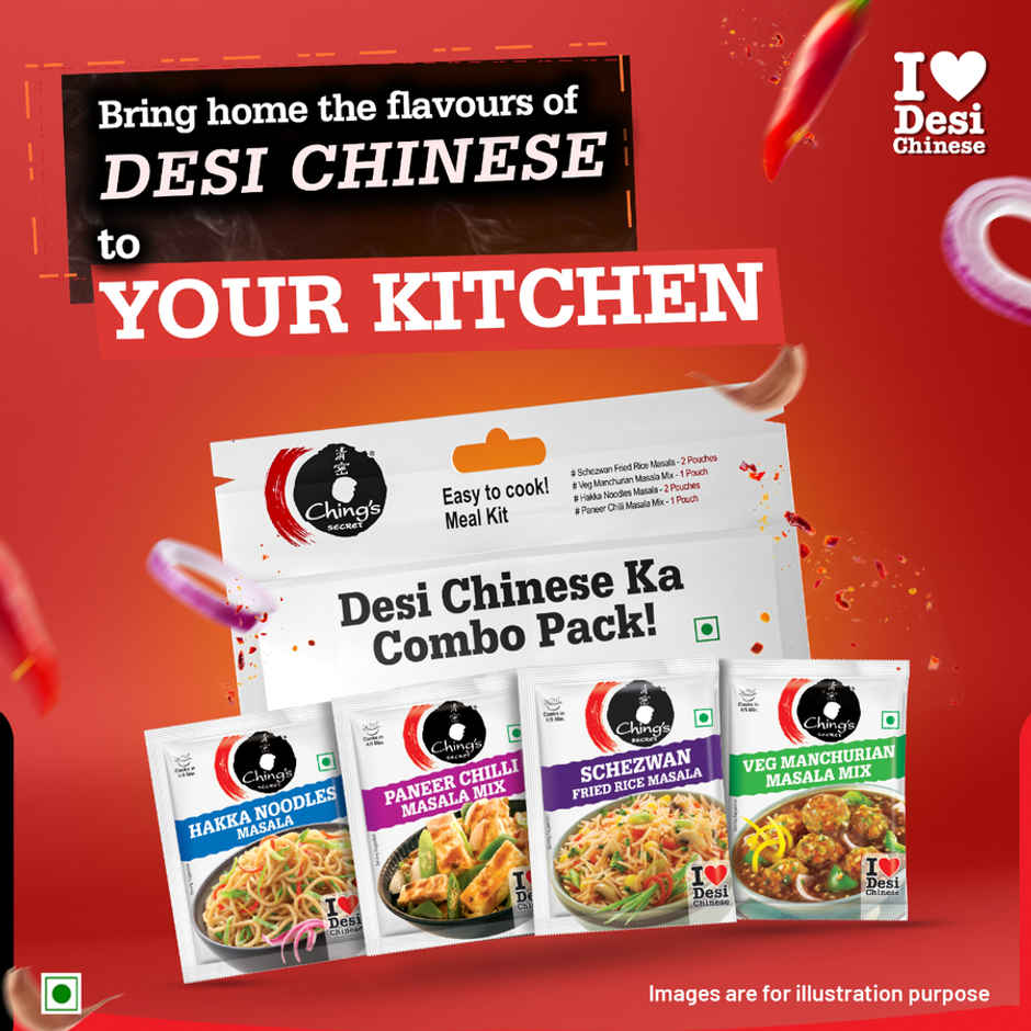 Ching's Secret Noodles Masala, Easy To Cook, Meal Kit, Cooks in 4 / 5 Mins