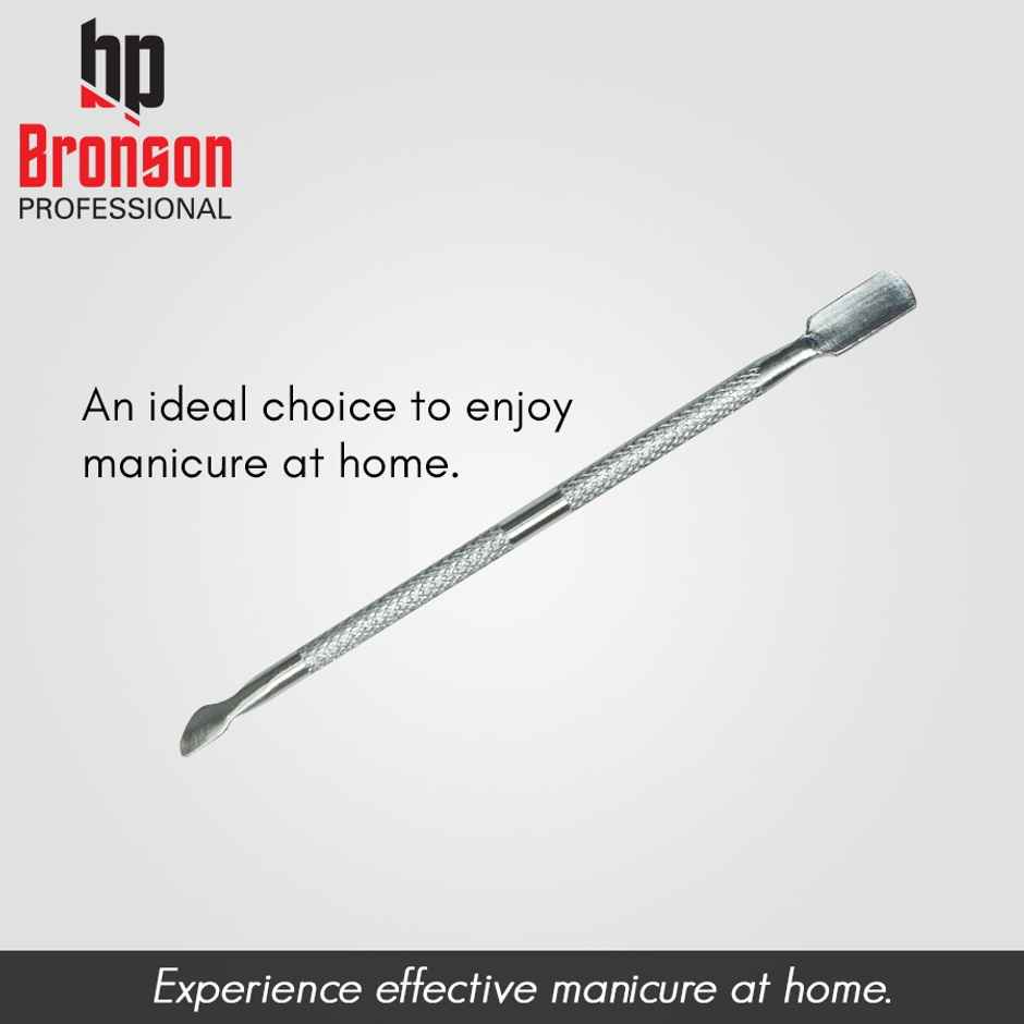 Bronson Professional Nail Pusher And Cuticle Remover Tool (Silver)