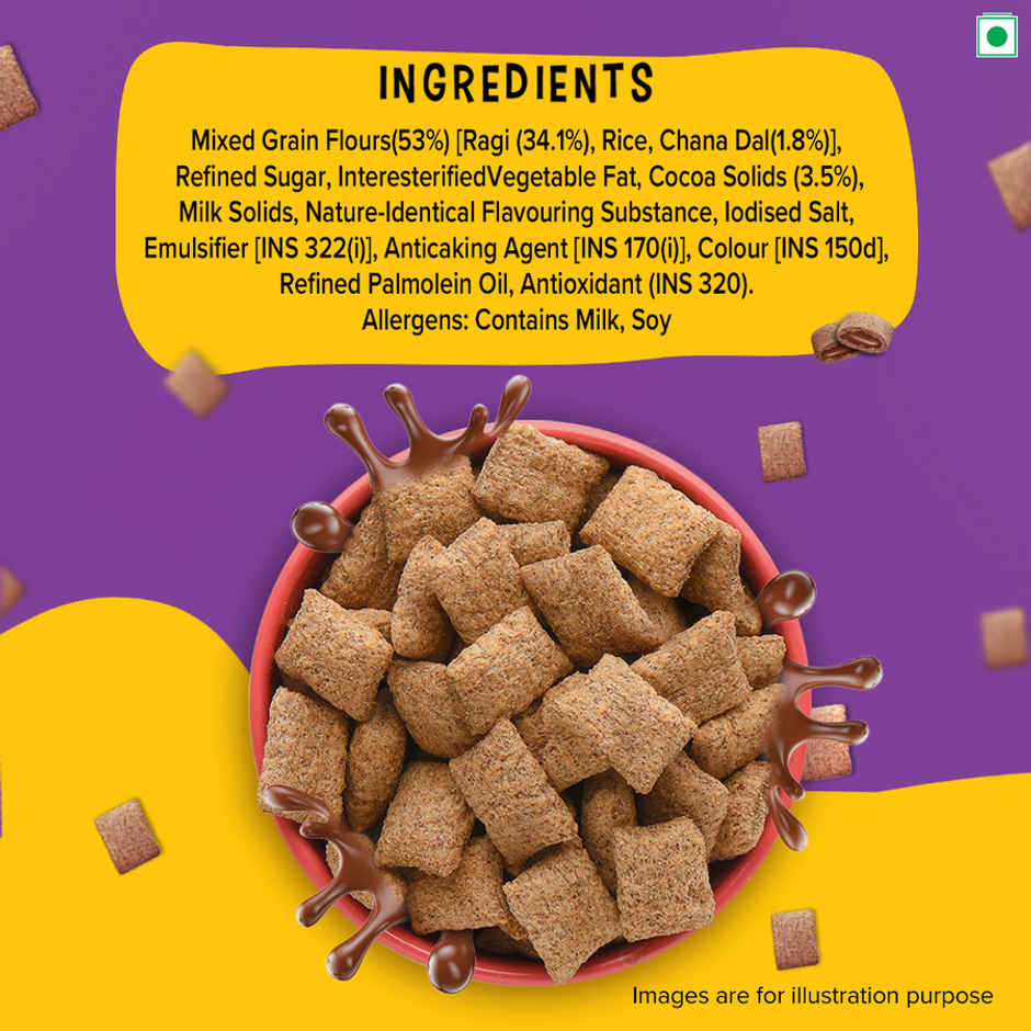 Tata Soulfull Ragi Bites Choco Fills, No Maida, More Cream Filling, Kids Cereal