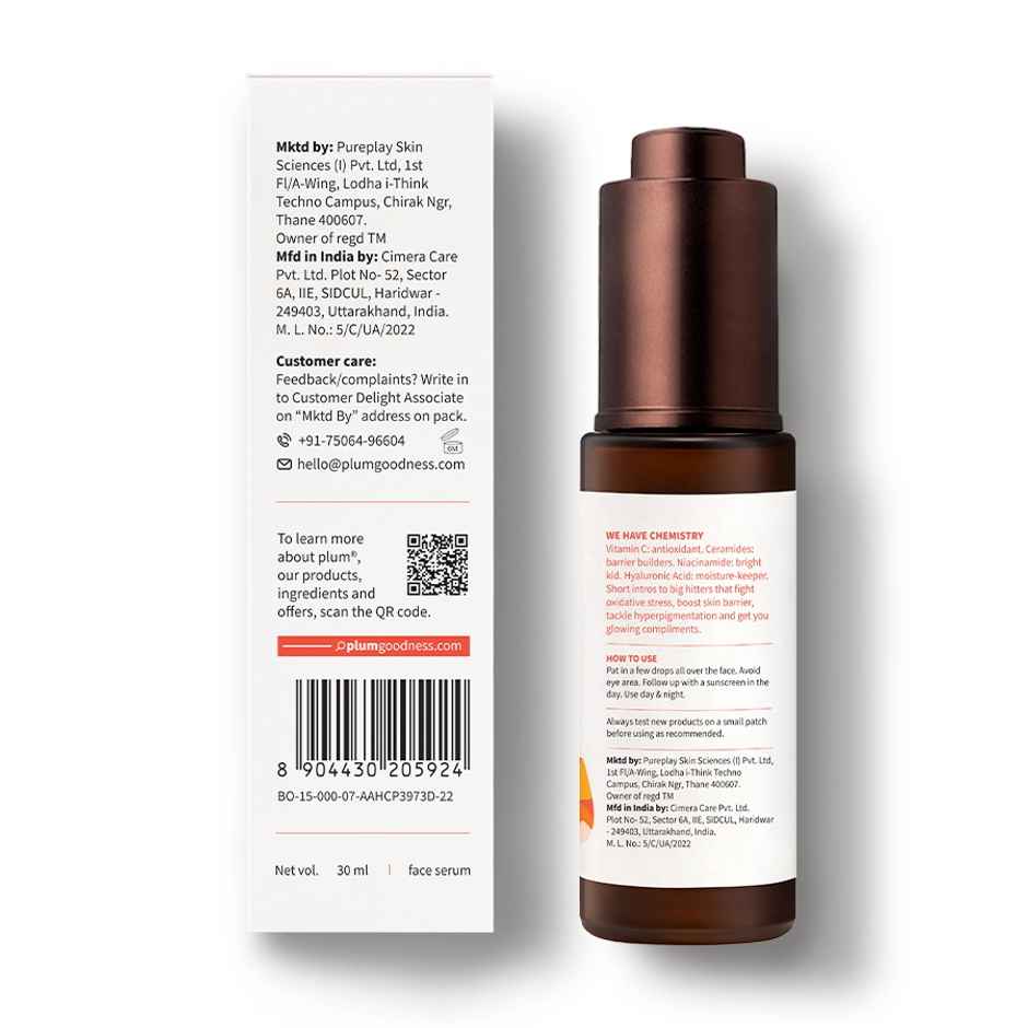 Plum Calendula & 10% Vitamin C Barrier Boosting + Glow Serum | Boosts glow