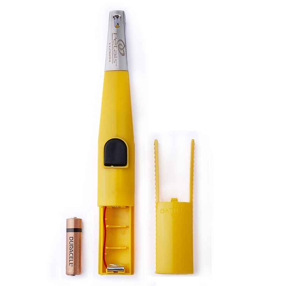 Petals AA Battery Operated Quick Spark Gas Stove Lighter | Yellow