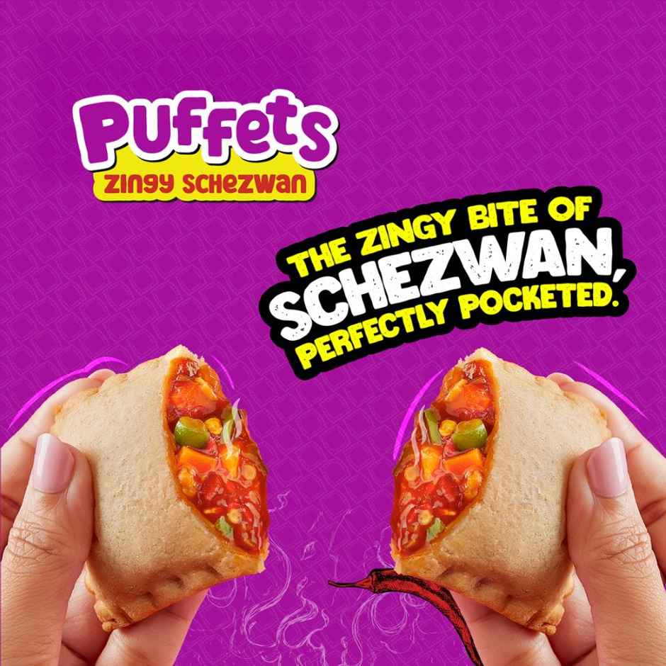 HyFun Puffets Zingy Schezwan, Spicy Puff | Frozen