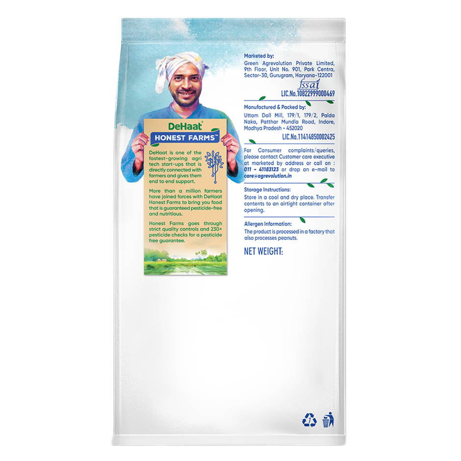 DeHaat HF Pesticide Free | Unpolished | Masoor Dal Split