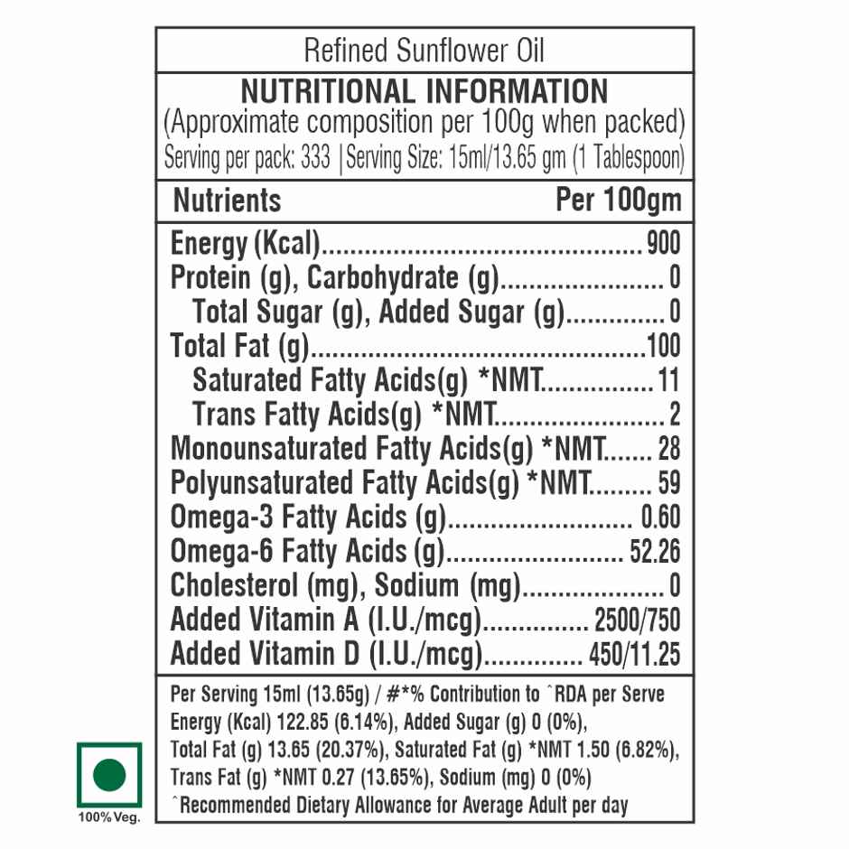 Ankur Sunhit Sunflower Oil Pouch