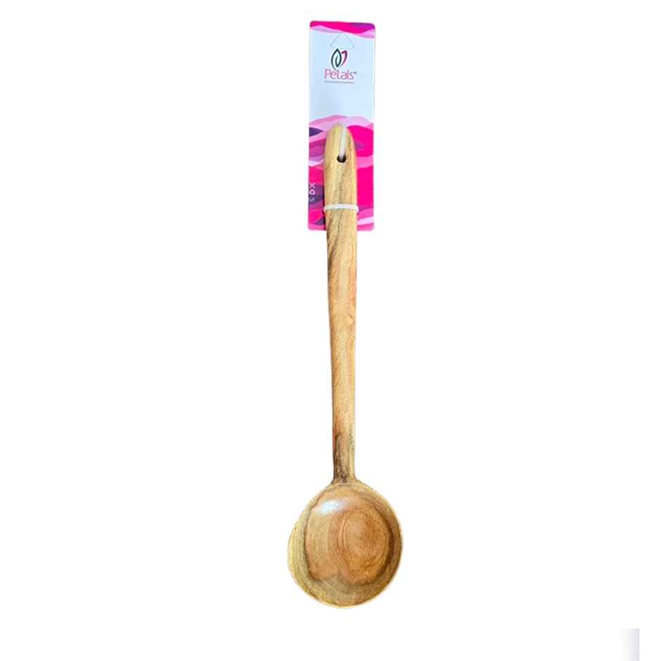 Petals Wooden Ladle Spatula Oval Ladle Serving Cooking Spoon | 30cm-12 Inch Length