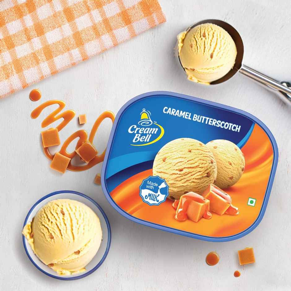 Cream Bell Caramel Butterscotch Ice Cream Tub