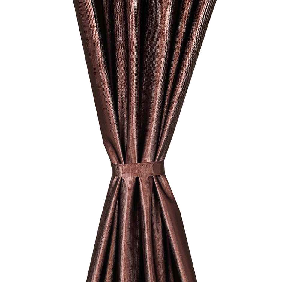 Antzco Plain Brown Window Curtain 5 ft x 4 ft | Pack of 2 | WC10