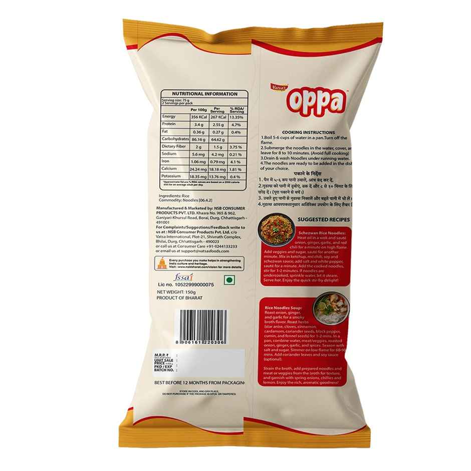Oppa Rice Hakka Noodle - Naturally Gluten Free | No Maida And Non Fried
