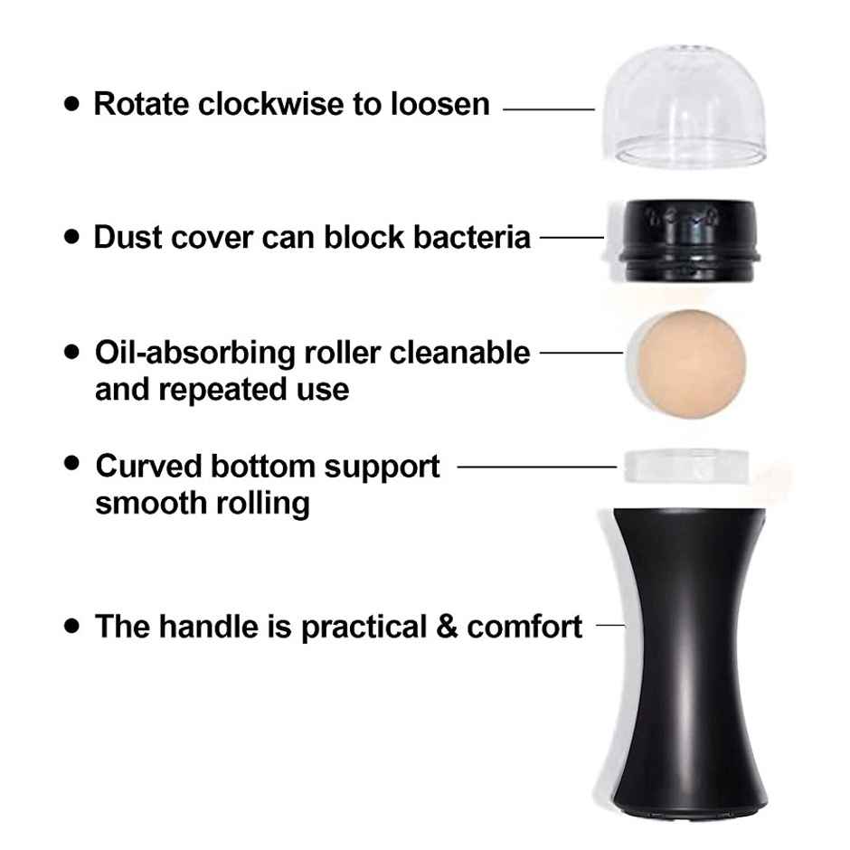 Bronson Professional Oil Absorbing Face Roller Volcanic Stone Reusable Oil Control for Oily Skin