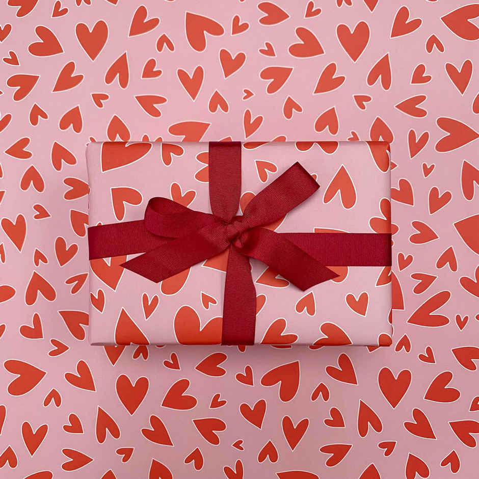 Archies Gift Wrapping Paper - Heart Print