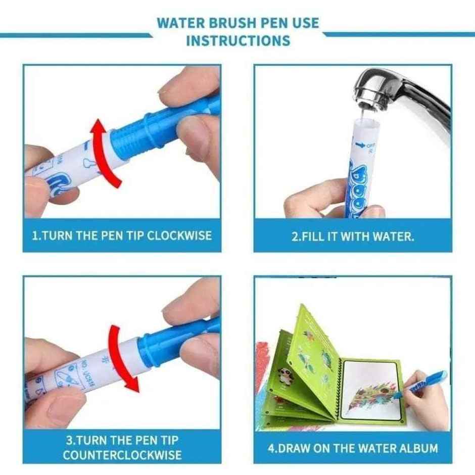 Kidara Kid's Magic Water Painting Book | Multicolour