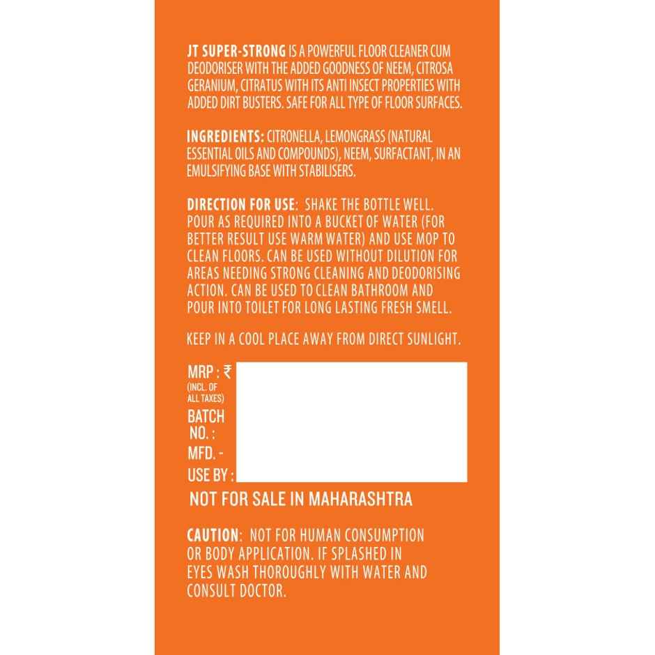 Jt Super Floor Floor Cleaner - Strong