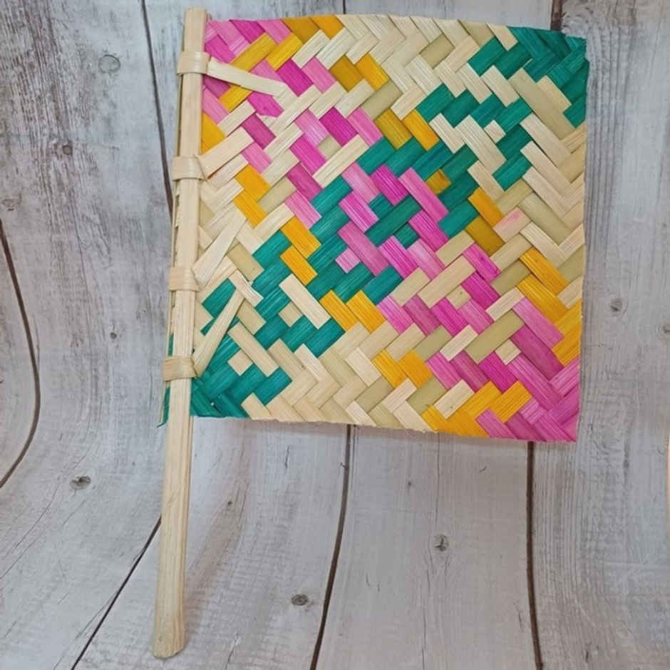 Bamboo Fan Multicoloured
