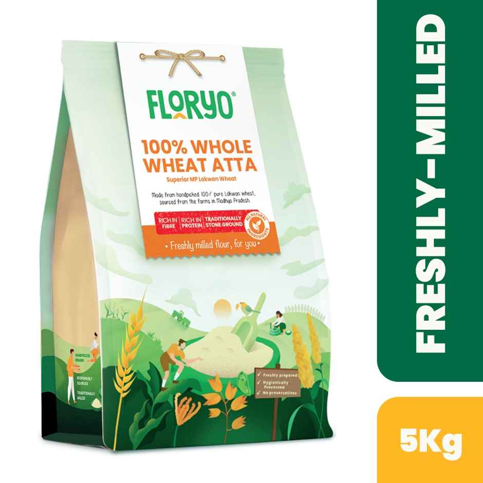 Floryo Pure Whole Mp Lokwan Wheat Atta