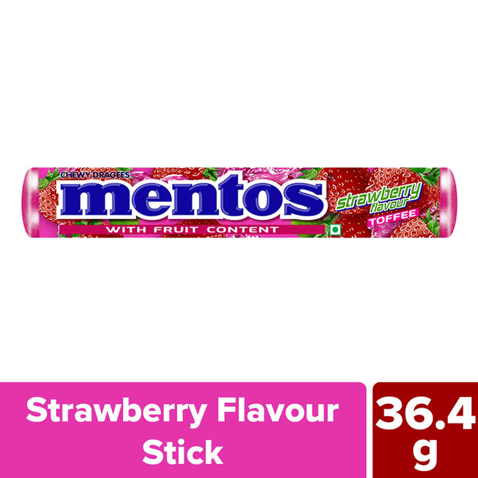 Mentos Chewy Candy Stick - Strawberry Flavour