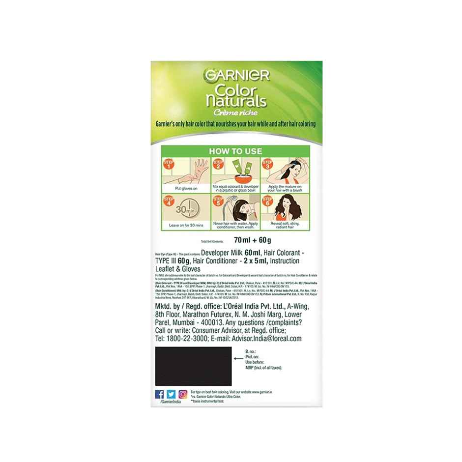 Garnier Color Naturals Long-Lasting Creme Hair Color | Caramel Brown - Shade 5.32