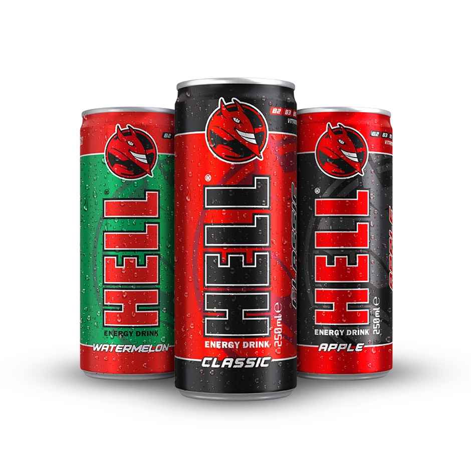 HELL Energy Drink Apple Flavoured Drink Combo     