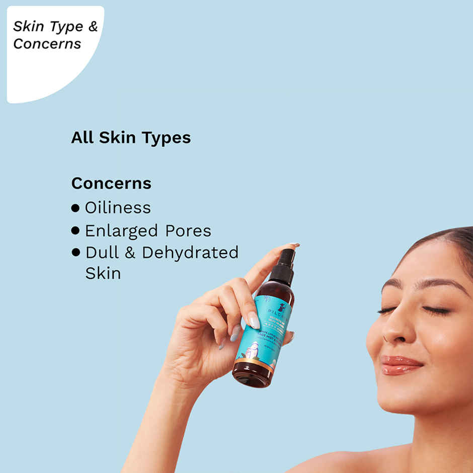 Pilgrim White Lotus Refreshing Face Mist & Toner For Glowing Skin & Reducing Open Pores