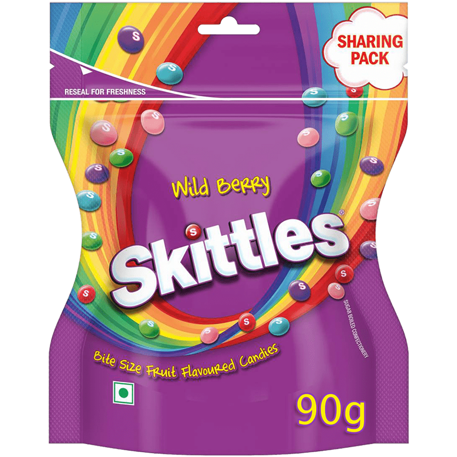 Skittles Wildberry Bite-Size Fruit Flavoured Candy Pouch