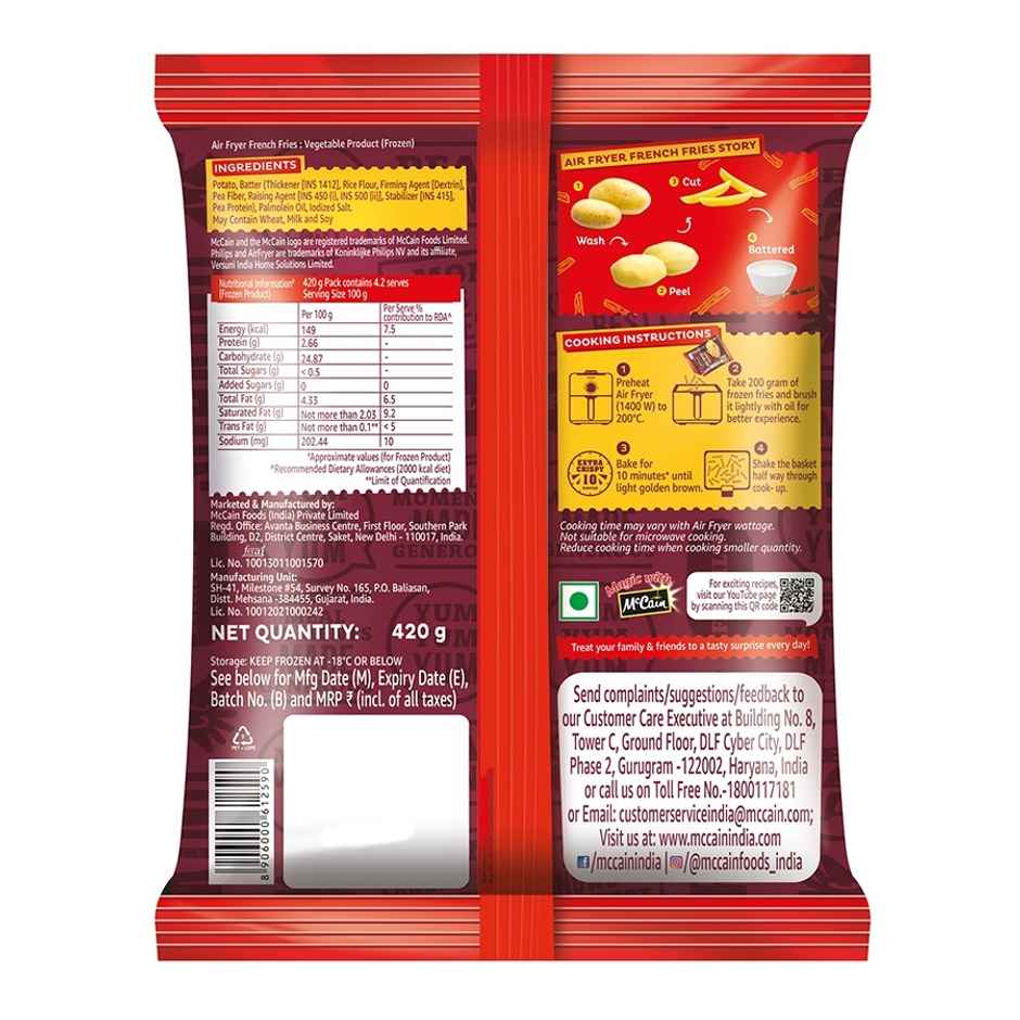 Mccain Airfryer French Fries | Crispy Snack