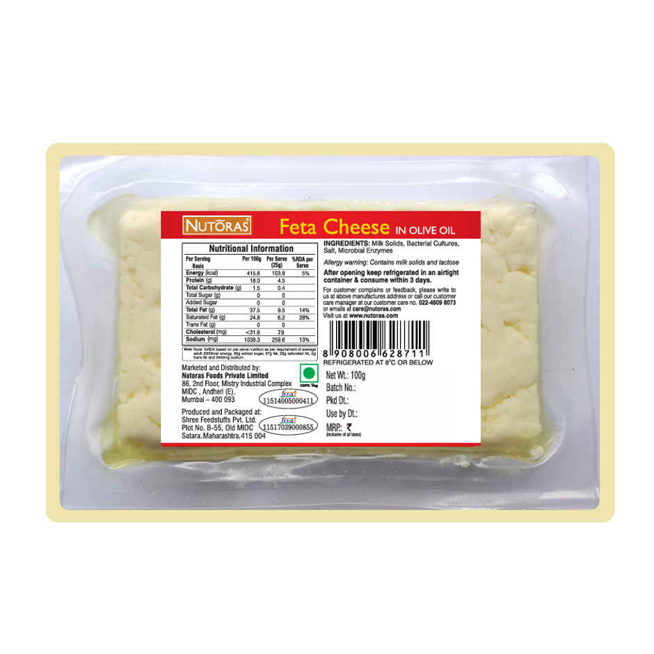 Nutoras Cheese Feta With Olive Oil | Block