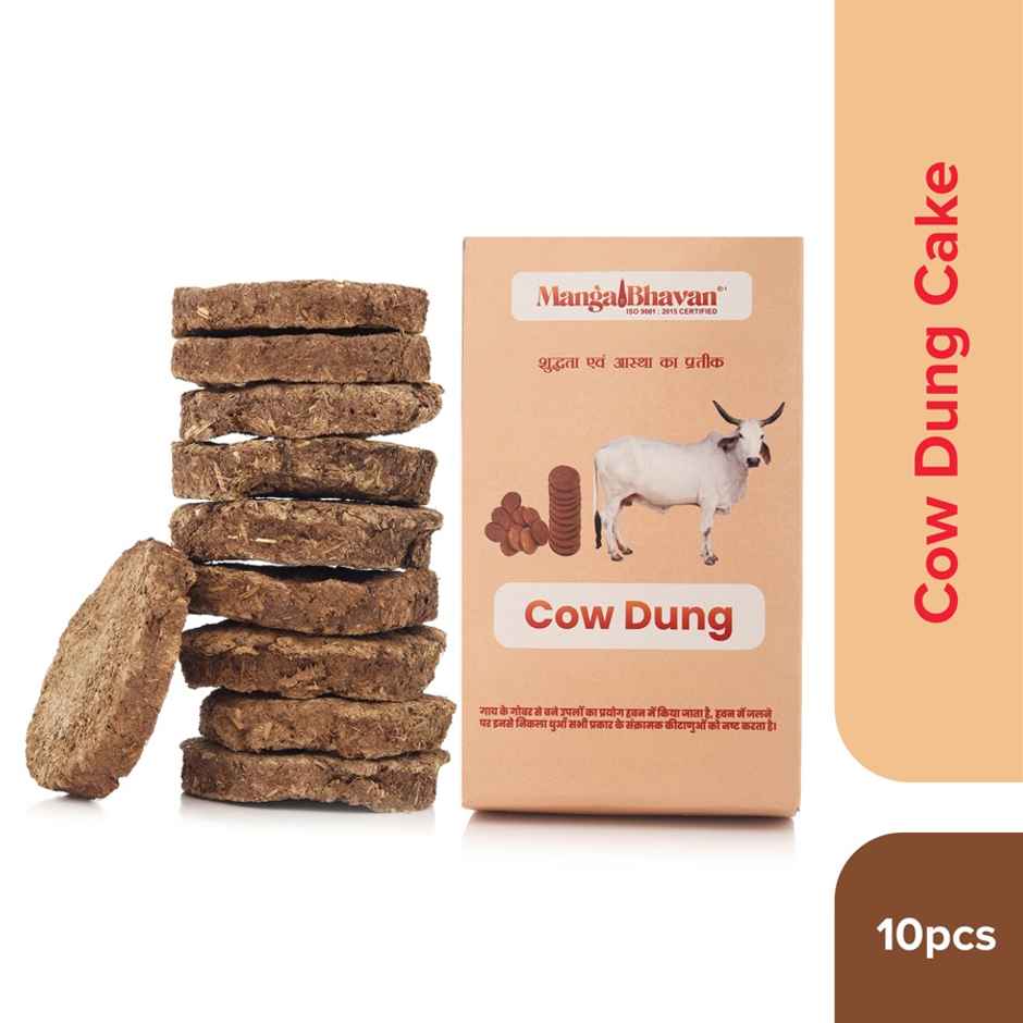 Cow Dung Cake | Pack of 10 | Mangal Bhawan