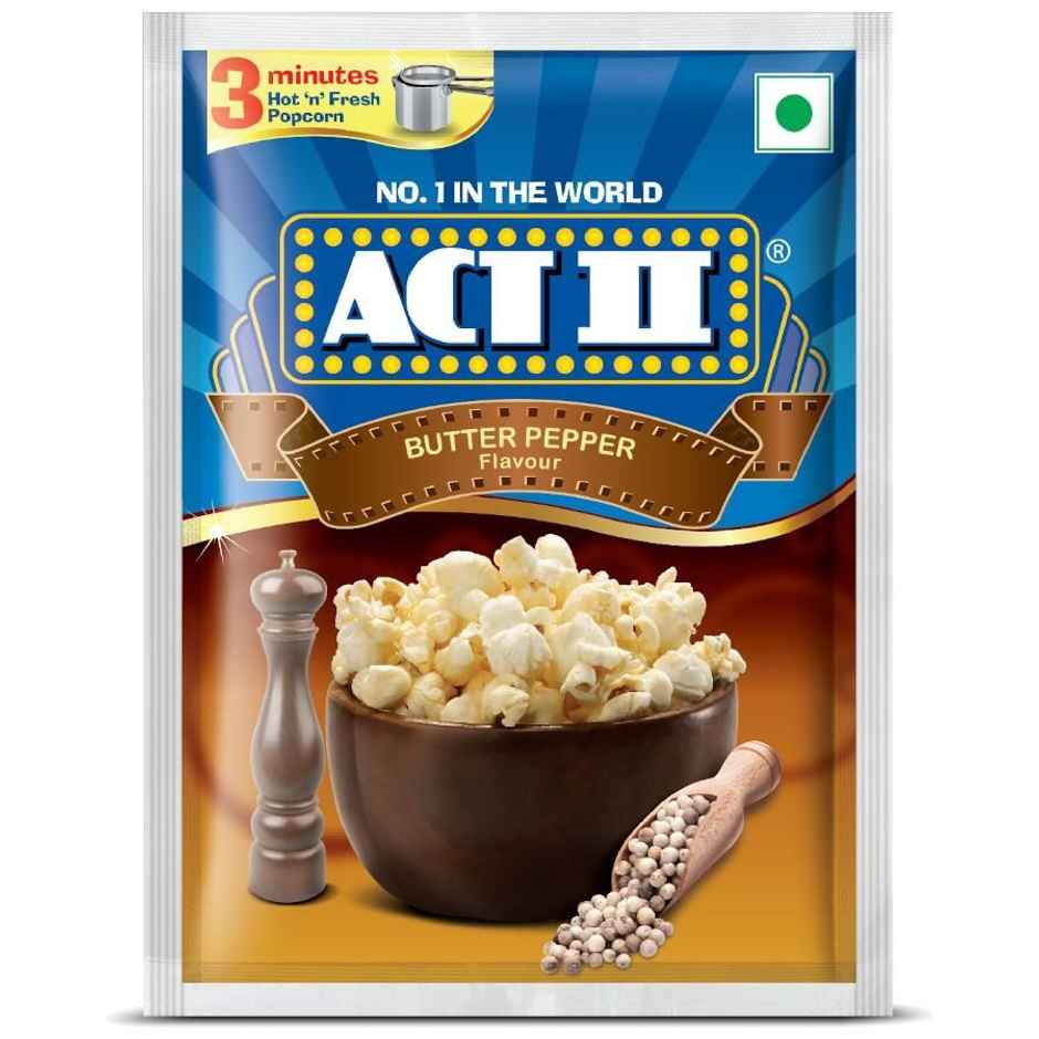 Act II Instant Popcorn - Butter Pepper, Hot & Fresh in 3 Mins