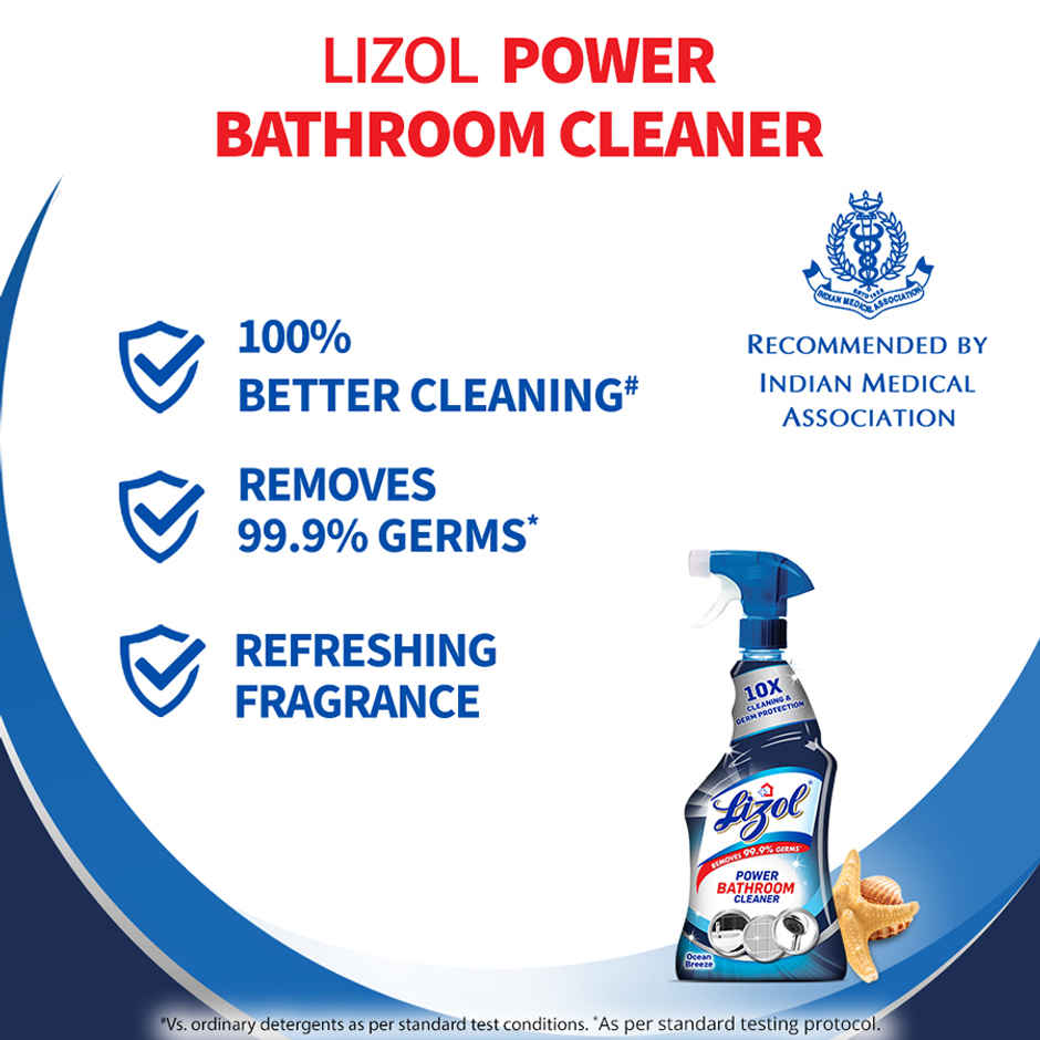 Lizol Bathroom Cleaner Spray - Suitable For Tap, Shower, Sink & Bathroom Tiles