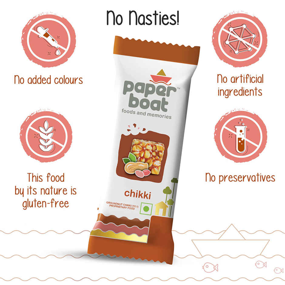 Paper Boat Chikki Jar | Peanut Chikki Bar