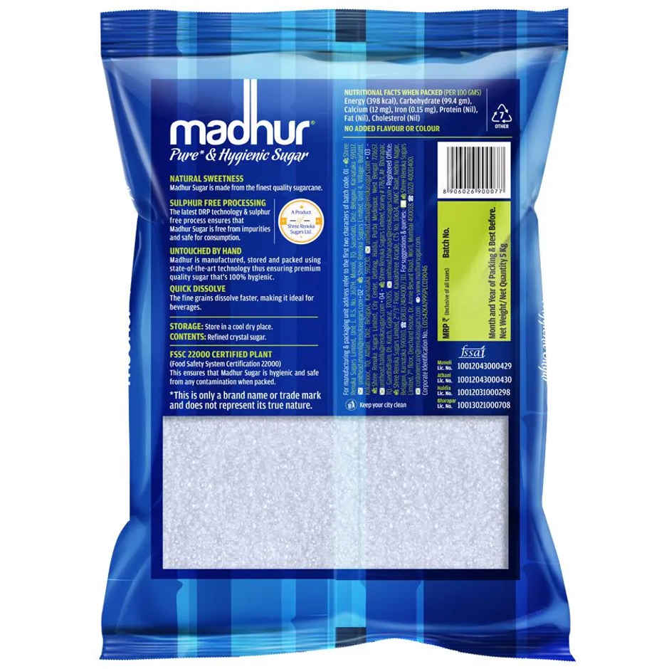 Madhur Pure & Hygienic Fine Grain Sugar /Sakkare